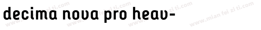 decima nova pro heav字体转换